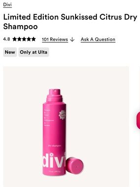 divi Dry Shampoo Spray - NEW
